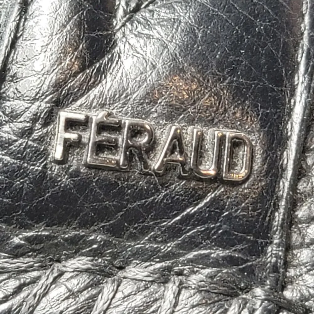 Louis Feraud Paris Mens Driving Boat Loafer Size 9.5 Black Pebbled Leather Shoes